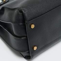Pre Owned Saint Laurent Black Supple Leather Small Classic Sac De Jour Tote