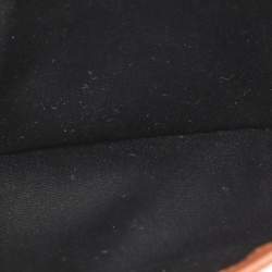Pre Owned Saint Laurent Beige/Tan Canvas and Leather Uptown Pouch