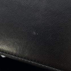Pre Owned Saint Laurent Paris June Box Shoulder Bag Black Leather
