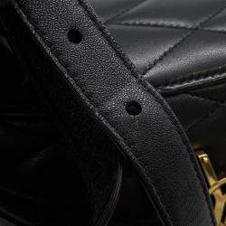 Pre Owned Saint Laurent Paris June Box Shoulder Bag Black Leather