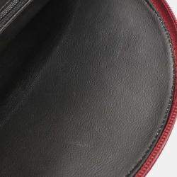 Pre Owned Yves Saint Laurent Red Leather Y Cut Out Handbag