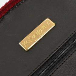 Pre Owned Yves Saint Laurent Red Leather Y Cut Out Handbag