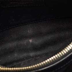Pre Owned Saint Laurent Black Matelassé Leather Small Loulou Shoulder Bag