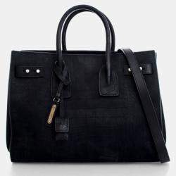 Pre Owned Saint Laurent Small Embossed Crocodile Nubuck Sac De Jour