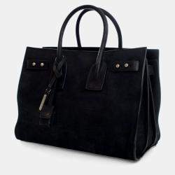 Pre Owned Saint Laurent Small Embossed Crocodile Nubuck Sac De Jour