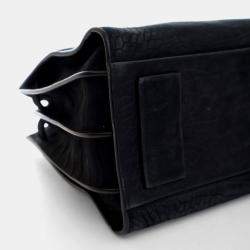 Pre Owned Saint Laurent Small Embossed Crocodile Nubuck Sac De Jour