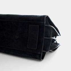 Pre Owned Saint Laurent Small Embossed Crocodile Nubuck Sac De Jour