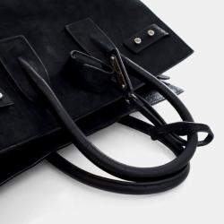 Pre Owned Saint Laurent Small Embossed Crocodile Nubuck Sac De Jour