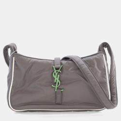 Pre Owned Saint Laurent Nylon Le 5 A 7 Hobo