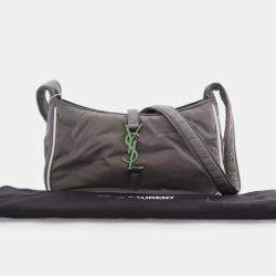 Pre Owned Saint Laurent Nylon Le 5 A 7 Hobo