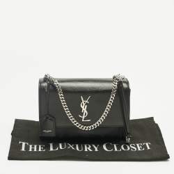 Pre Owned Saint Laurent Black Leather Medium Sunset Shoulder Bag