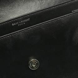 Pre Owned Saint Laurent Black Leather Medium Sunset Shoulder Bag