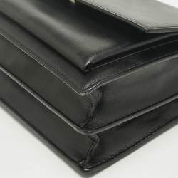 Pre Owned Saint Laurent Black Leather Medium Sunset Shoulder Bag