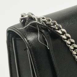 Pre Owned Saint Laurent Black Leather Medium Sunset Shoulder Bag