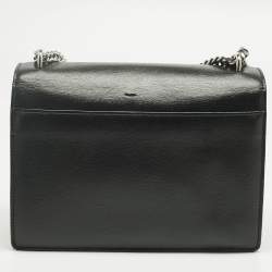 Pre Owned Saint Laurent Black Leather Medium Sunset Shoulder Bag