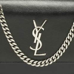 Pre Owned Saint Laurent Black Leather Medium Sunset Shoulder Bag