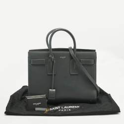 Pre Owned Saint Laurent Dark Grey Leather Small Classic Sac De Jour Tote