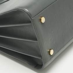 Pre Owned Saint Laurent Dark Grey Leather Small Classic Sac De Jour Tote