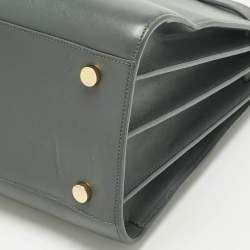 Pre Owned Saint Laurent Dark Grey Leather Small Classic Sac De Jour Tote