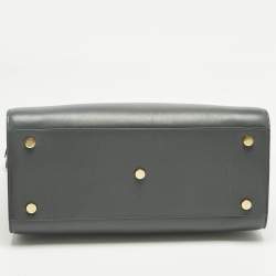 Pre Owned Saint Laurent Dark Grey Leather Small Classic Sac De Jour Tote