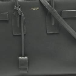 Pre Owned Saint Laurent Dark Grey Leather Small Classic Sac De Jour Tote