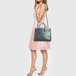 Pre Owned Saint Laurent Dark Grey Leather Small Classic Sac De Jour Tote