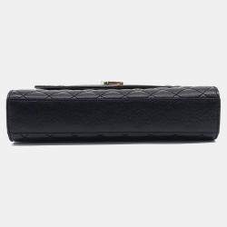 Pre Owned Saint Laurent Paris Black Leather Envelope Chain Bag