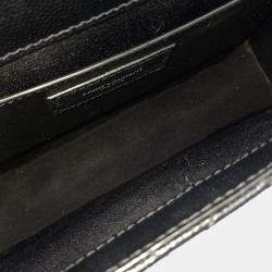 Pre Owned Saint Laurent Paris Black Leather Envelope Chain Bag