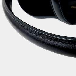 Pre Owned Saint Laurent Paris Black Leather LE37 Mini Bucket Bag