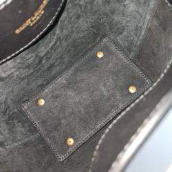 Pre Owned Saint Laurent Paris Black Leather LE37 Mini Bucket Bag