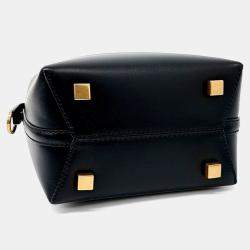 Pre Owned Saint Laurent Paris Black Leather LE37 Mini Bucket Bag