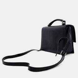 Pre Owned Saint Laurent Paris Black Leather Bellechasse Bag