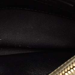 Pre Owned Saint Laurent Pale Green Matelassé Leather Medium College Top Handle Bag