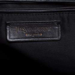 Pre Owned Yves Saint Laurent Silver Leather Medium Muse Satchel