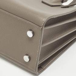 Pre Owned Saint Laurent Dark Beige Leather Baby Classic Sac De Jour Tote