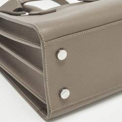 Pre Owned Saint Laurent Dark Beige Leather Baby Classic Sac De Jour Tote