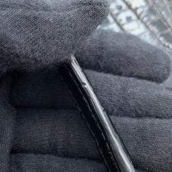 Pre Owned Saint Laurent Paris Sunset Chain shoulder Bag Black Croco Embossed Leather