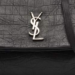 Pre Owned Saint Laurent Black Leather Niki Medium Flap Shoulder Bag