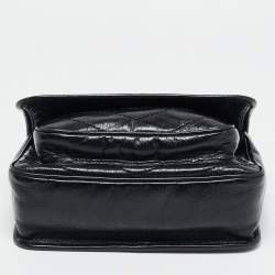 Pre Owned Saint Laurent Black Matelassé Leather Baby Niki Chain Shoulder Bag