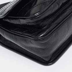 Pre Owned Saint Laurent Black Matelassé Leather Baby Niki Chain Shoulder Bag