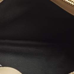 Pre Owned Saint Laurent Beige Matelassé Leather Small Loulou Shoulder Bag