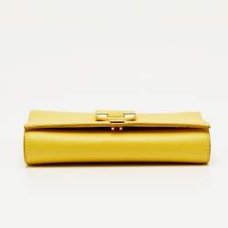 Pre Owned حقيبة كروس بودي سلسلة صغير جلد أصفر سان لوران