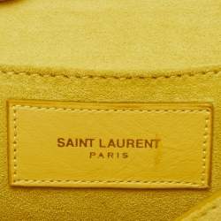 Pre Owned حقيبة كروس بودي سلسلة صغير جلد أصفر سان لوران