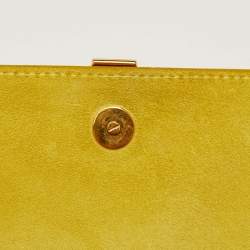 Pre Owned حقيبة كروس بودي سلسلة صغير جلد أصفر سان لوران