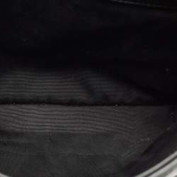 مملوكة مسبقًا حقيبة كتف سان لوران جلد ماتيلاسي رمادي داكن لولو متوسطة