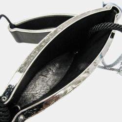 Pre Owned حقيبة كتف إيف سان لوران أوبرا جلدية سوداء