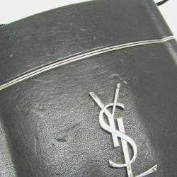 Pre Owned حقيبة كتف إيف سان لوران أوبرا جلدية سوداء