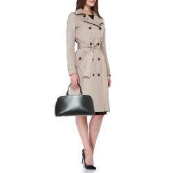 Pre Owned Saint Laurent Sac De Jour Duffle Small Black Leather Satchel