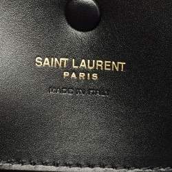 Pre Owned Saint Laurent Sac De Jour Duffle Small Black Leather Satchel