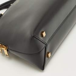 Pre Owned Saint Laurent Sac De Jour Duffle Small Black Leather Satchel